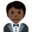 person in tuxedo, dark skin tone